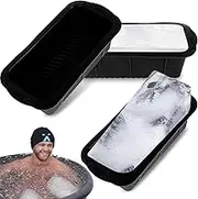GeRRiT 3Pcs Extra Large Ice Mold Silicone Large Ice Block Mold, 10×5.1×2.8 Inch Ice Cube Maker Reusable Large Ice Cube Tray Dishwasher Safe Ice Cube Maker Container Durable Ice Bath Chiller for Home
