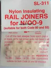 PECO SL-311 N Gauge Insulating Rail Joiners For N/OO-9 Track