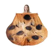 59 Inch Chocolate Chip Cookie Blanket for Adults and Kids, 59 inches Cookies