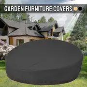 Outdoor Daybed Cover, Patio Daybed Cover Waterproof Dustproof Garden Patio Outdoor Daybed Furniture Cover Round Outdoor Garden Furniture Cove Black