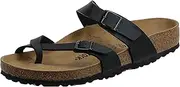 [Birkenstock] Classic Mayari Birko-Flor Women's Toe Separator Sandals, black, 46 EU Schmal
