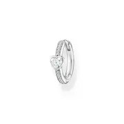 Buy Single hoop earring with heart and white stones silver by Thomas Sabo online - THOMAS SABO Australia