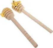 HOLIDYOYO Honey Stick for Tiered Tray Bee Decorative Honey Stirrer Wand Set of 2