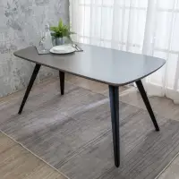 在飛比找momo購物網優惠-【BODEN】雷亞4.7尺工業風灰色餐桌/工作桌