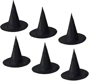 ibasenice 6pcs Witch Hat for Halloween Party Cosplay Costume Accessories Pointed Design for Masquerade Stage Performance and Carnival Celebrations