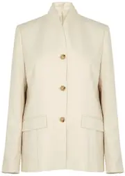 Totême Single-breasted Woven Jacket - Cream - 38 (UK10 / S) 38 (UK10 / S)