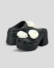 [Crocs] Crocs Women's Siren Clogs Shoes in Black Size M7W9 M7W9 Black