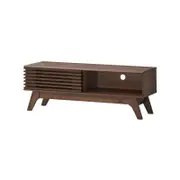 Clancy Entertainment Unit Modern Tv Cabinet Tv Stand 120cm 1 Door Walnut Woodgrain