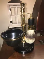 New Design Men Shaving Set Pure Badger Brush & Stand & Bowl W/tags