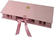 Perfk Mom Empty Flower Gift Box Packaging Box Mother's Day Decoration with Lid Accessory Cardboard 17x7x2.6inch, Pink
