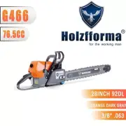 4.4KW 76.5cc G466 Holzfforma Gas Chainsaw With 28inch 3/8" 063" 92DL Bar Chain