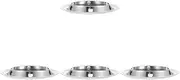 4pcs Wok Stand Pot Holder Pot Rack Pan Rack Camping Wok Holder Reusable Wok Rack Pan Supply Pot Stand Reusable Wok Holder Countertop Wok Holder Pan Accessory Silver Stainless Steel