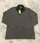 $165 HUGO BOSS Gray Herringbone Quarter Zip Pullover Sweater Men’s 2XL NWT