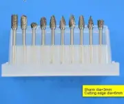 Milling Cutter Drill Engraving Bits 10pcs Carbide Rotary Burrs Set Accessories