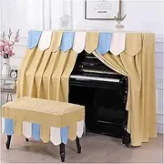 Grand Piano Cover, Piano Cover, Dust Cover Piano Stool Full Cover, Half Open Nordic Simple Modern Dust Cover, Cloth Towel Pennant Piano Set