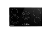 EuroChef 90cm 5 Zone Ceramic Cooktop, 8900W Electric, FlexiZone Adjustable Size Hobs, Touch Controls