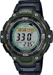 Casio SGW100-3AV, Twin Sensor Watch, Compass,Thermometer, 200 Meter WR, 5 Alarms