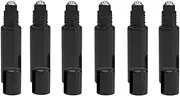 6PCS 5ml Upscale Glass Roll-on Bottles with Lid and Stainless Steel Roller Ball Empty Refillable Essential Oil Perfume liquids Roller Bottles Vial Portable Container Pot Jar (black)