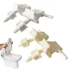 Long lasting White Plastic Toilet Seat Hinge Replacement Set in White Finish