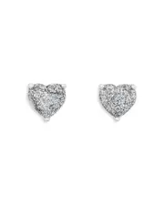 kate spade new york Stone Heart Stud Earrings in Silver Tone