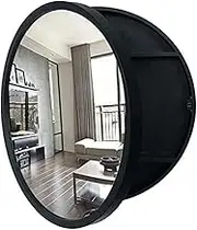 in 1 Mirror Bathroom Mirror Cabinets Black Wall Mirror Waterproof Cabinet with Wall Mirror Vanity Mirror Storage Organizer Medicine Cabinet, Black, 60cm, Bathroom Wall Mirror