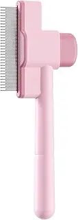 Fleas Comb for Cats Dogs, 1mm Fine Tooth Pet Hair Removal Comb, 20cm Self-Cleaning Defur Brush with Ergonomic Grip, Grooming Tool for Home Pet Shops