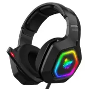 Head-Mounted Professional Gaming Headset RGB Colorful Lighting Mic PC Phone P...