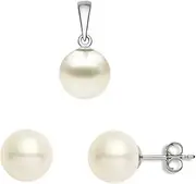 Cream Freshwater Cultured Pearl Set AA+ Quality Sterling Silver - PremiumPearl