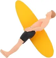 Abaodam 1:64 Miniature Beach Party Set Realistic Surfing Boy Toy for Beach Decor Collectible Miniature People Figures Micro Scale for Dollhouse