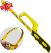 Mini Hacksaw for Metal, Compact Hand Operate Aluminum Hack Saw with 12 Inch Flex