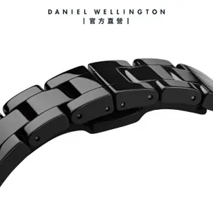 【Daniel Wellington】DW 手錶 Iconic Link Ceramic 28mm/32mm曜石黑陶瓷錶(DW00100415)