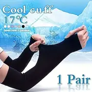 Summer Arm Sleeves Cooling Gloves Women Men Arm Warmers Sleeves Armwarmer UV Sun Protection Cotton Long Fingerless Gloves Arm Sleeves