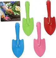 Generic 4Pcs Small Iron Garden Trowels Durable Soil Shovels for Digging Transplanting and Planting Lightweight Portable Gardening Tools