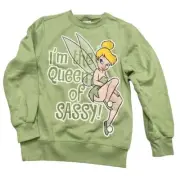 Disney's Tinkerbell Sweatshirt Sz XS Sassy Green Graphic Top NWT