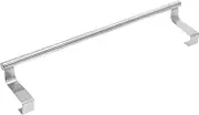 Over The Door Towel Bar Brushed Stainless Steel Kitchen Towel Hanger Large Easy Installation for Bathroom Kitchen Storage Non Absorbent Backing