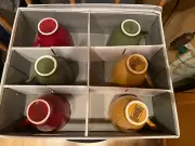 Wine Glass Stemware Storage Cases Container Box W/ Dividers Hard Shell 12 Slots