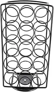 Coffee Pod Stand, Gigicial Stainless Steel Coffee Pods Holder 360 Degree 30 Compartments Coffee Capsules Stand Coffee Station Organizer Rack for Coffee Shop