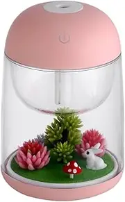 Mini Transparent Micro-Landscape Air Humidifier Spray Air Purifier Aroma Diffuser Colorful Night Light for Home Office