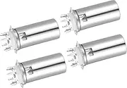 uxcell 9pin PCB Tube Socket Ceramics, Vacuum Tube Protect Tube Pin Socket with Aluminum Shielding Cap, Silver Plated Suitable for 12AX7, 12AU7 Tube Pack of 4