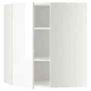 METOD corner wall cabinet with shelves, white/Ringhult white, 68x37x80 cm