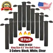 10-Pack Plastic Tubes XL King Size Pre Roll Cigarette Containers MADE IN USA
