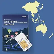 GMYLE 4G LTE/3G Rechargeable Prepaid SIM Card with 5GB Internet Data Bundle for 14 Days in Asia Pacific 15 Countries and Regions : China, Japan, Korea, Thailand, Taiwan, Hong Kong etc.