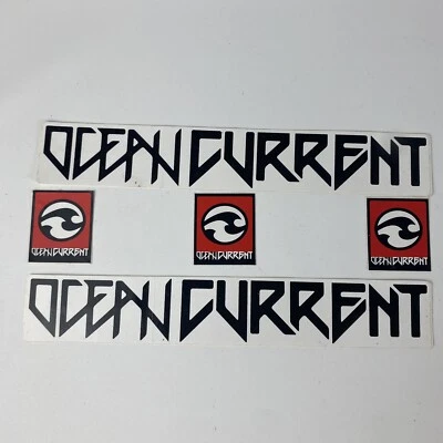 Ocean Current (5) Stickers Decals Surfing Surfer Vintage Beach Lifestyle Waves