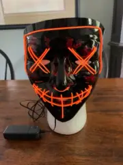 Halloween Mask LED Light up Mask Scary mask for Festival Cosplay Halloween