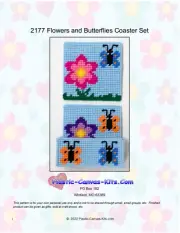 Flowers and Butterflies Coaster Set-Plastic Canvas Pattern or Kit