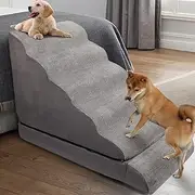 Soft Dog Stairs & Steps for High Beds 30 Inches Tall for Small Dogs, LitaiL Pet Stairs/Steps for Beds for Large Dogs 30 Inches High, Non-Slip Dog Ramps for Small Pet, for Older Cats Injured
