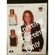 New Plymouth Yarn S375 Eros Ribbed Camisole Shell Sweater Knitting Pattern