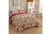100% Cotton Lightly Quilted Coverlet Set Brooke Queen 230 x 250 cm