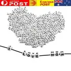 100x Spacer Acrylic Beads DIY Cube Making Loose Mixed U7S7 Letter Jewelry Q2B7