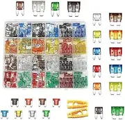 LALOCAPEYO 282Pcs-Car Fuses Assortment Kit,Blade-Type Automotive Fuses,Standard&Mini&Low Profile Mini(2A/5A/7.5A/10A/15A/20A/25A/30A),Replacement Fuses for Car/RV/Truck/Motorcycle